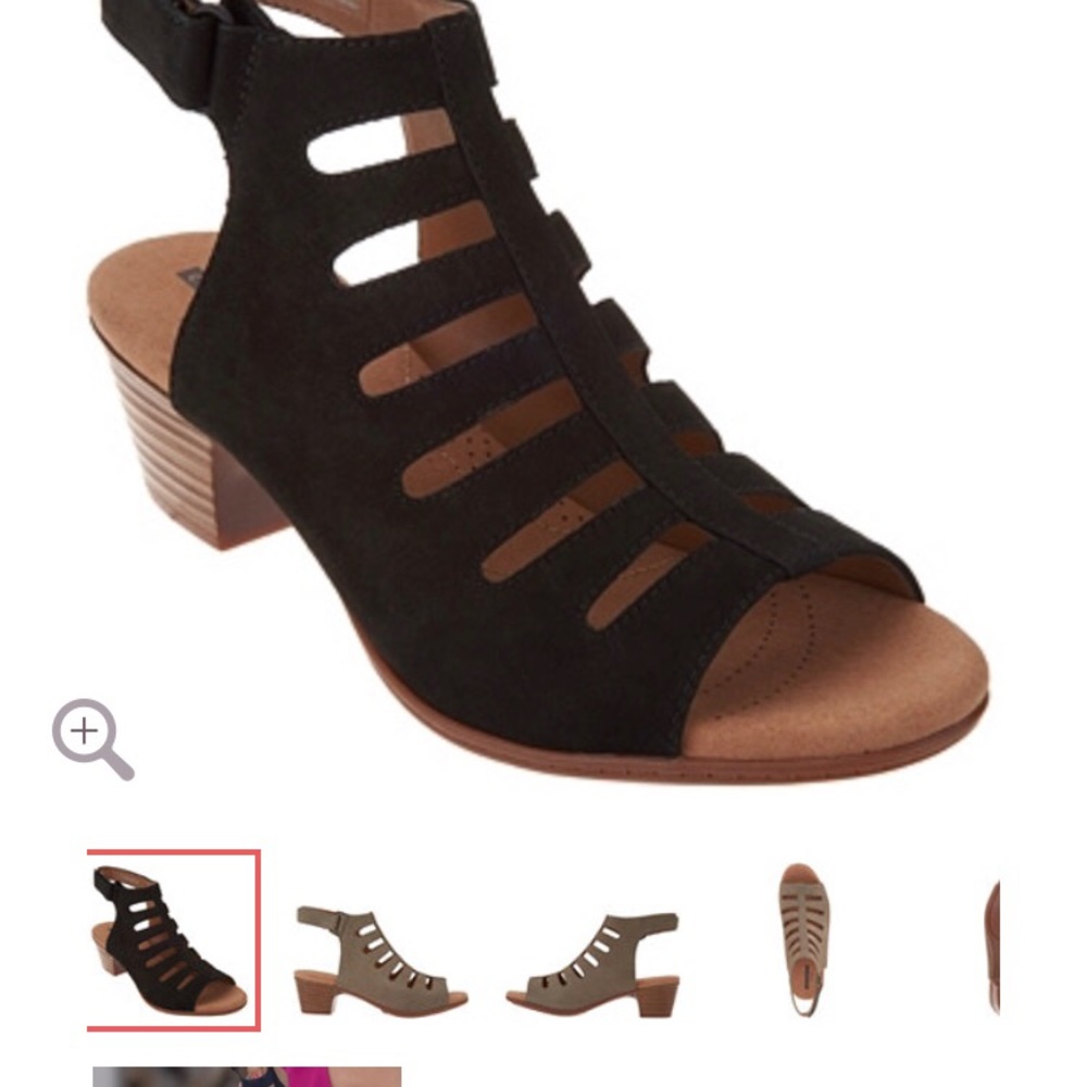 👡 NWT Black Block Heel Sandals